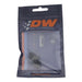 DeatschWerks 6AN Male Flare to 6AN Male Flare Coupler fitting in anodized matte black for fuel or oil lines.