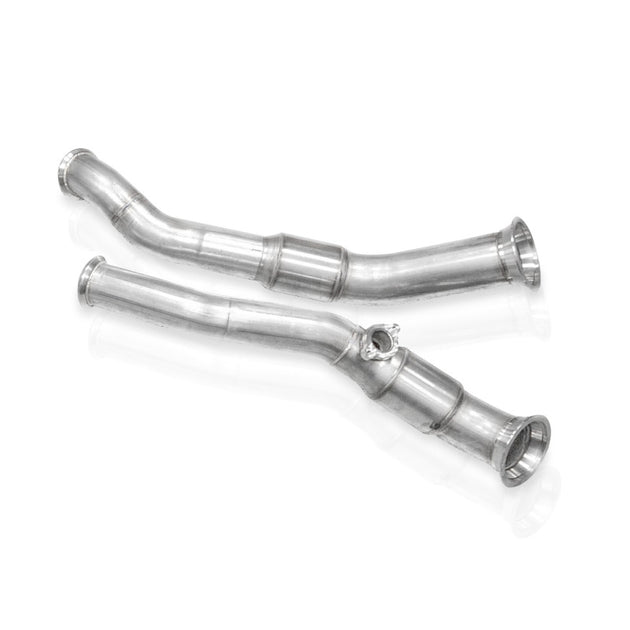 Stainless Works 2025+ RAM 1500 3.0L high-flow downpipe with factory connection and 3-inch cats, automotive exhaust component.