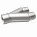 MagnaFlow Y Pipe in aluminum, 2.5/3 inch diameter, with smooth transition design for automotive exhaust systems.