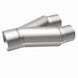 MagnaFlow Y Pipe in aluminum, 2.5/3 inch diameter, with smooth transition design for automotive exhaust systems.