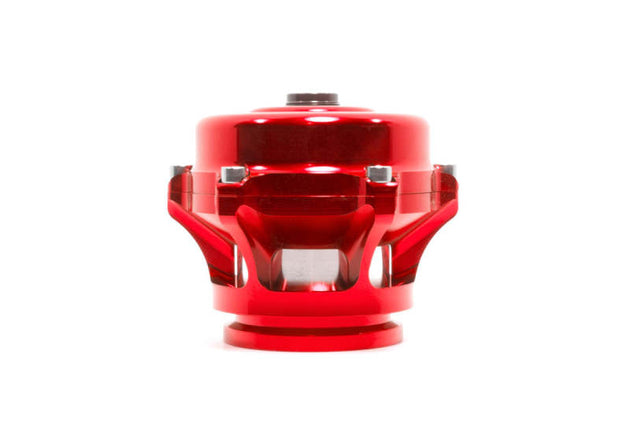 Red TiAL Sport Q BOV blow off valve with 10 PSI spring, showcasing the high-performance vehicle turbocharger component.