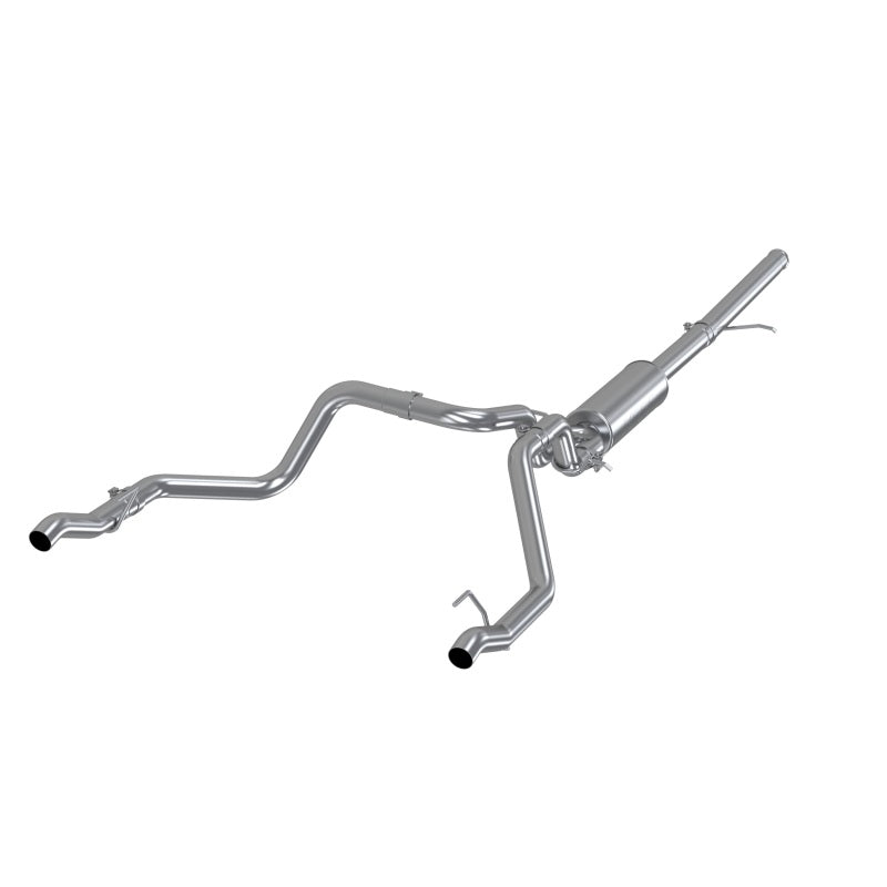 MBRP catback exhaust system for 2019 Chevrolet Silverado 1500 with 4.3L/5.3L engine, dual rear exit, T304 stainless steel.