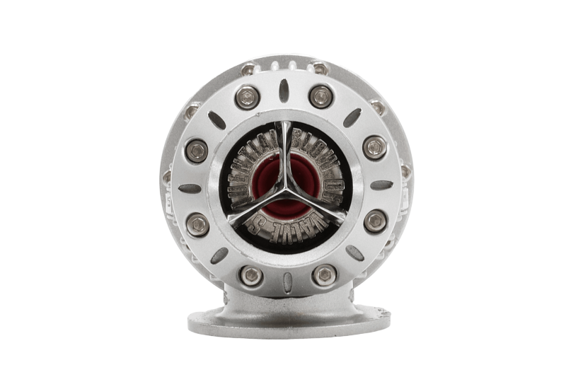 HKS SUPER SQV4 blow-off valve for FL5, showing the sleek black valve with HKS branding on a metallic engine component.