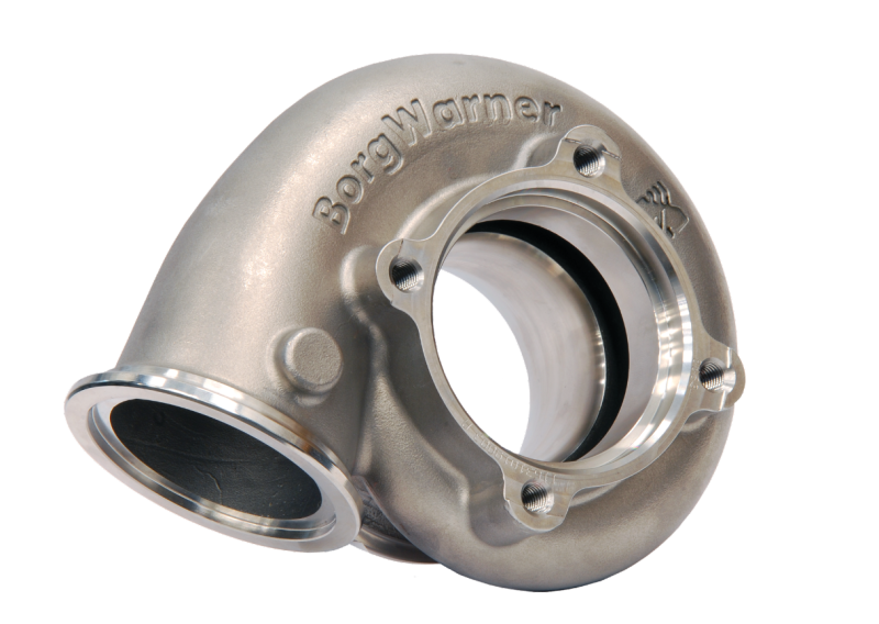BorgWarner SuperCore Assembly SX-E S400SX-E 72mm turbocharger core with turbine wheel and compressor housing components.