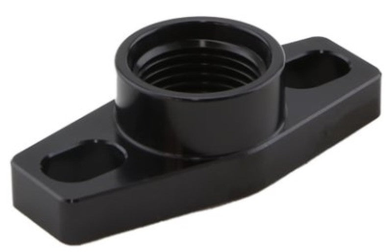 Turbosmart billet turbo drain adapter with silicon O-ring, 38-44mm size, universal fit, featuring a slotted hole for fittings.