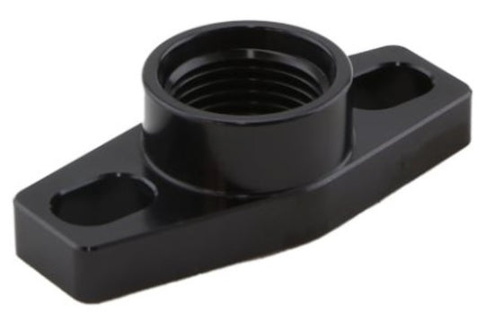 Turbosmart billet turbo drain adapter with silicon O-ring, 38-44mm size, universal fit, featuring a slotted hole for fittings.