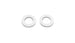 Pair of Vibrant -10AN PTFE washers for bulkhead fittings, featuring durable white PTFE material and precise fitting design.