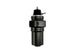 Turbosmart FPRF6 black fuel pressure regulator and filter for automotive fuel systems, shown in a close-up image.