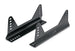 SPARCO side mount aluminum black seat brackets and frames, showing sturdy construction and sleek black finish.