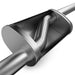 MagnaFlow Mag SS 5x8 14 muffler showing a stainless steel automotive exhaust muffler with inlet and outlet pipes