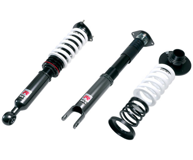HKS Hipermax R RZ34 coilover full kit with adjustable suspension components on a car.