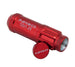 NRG 700 Series M12 x 1.25 steel lug nut set with dust cap, locks, lock socket in red for vehicle wheels.