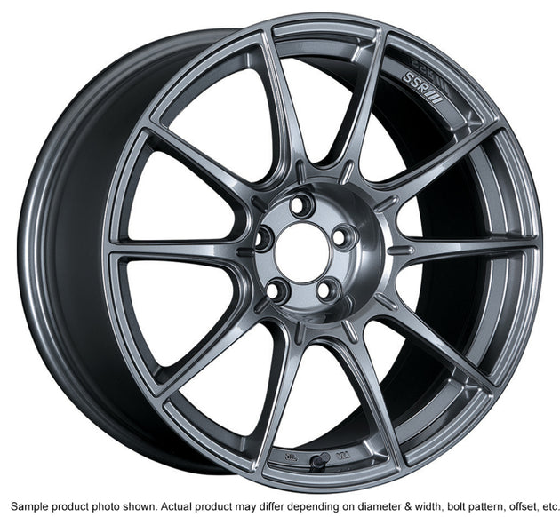 SSR GTX01 18x9.5 dark silver cast wheel with 5x100 bolt pattern and 40mm offset for FRS and BRZ vehicles