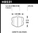 Hawk Performance front OEM pad design brake pads for Chevy Corvette 06-10, high-performance street brake pads.