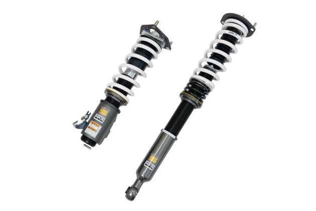 HKS HIPERMAX S coilover front pillow ball full kit for Nissan S15 and S14, includes coilovers and adjustable suspension components.