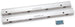 Edelbrock Ford 4.6L SOHC fuel rail for Victor Jr EFI manifold, metallic finish with mounting points and fuel inlet.