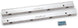 Edelbrock Ford 4.6L SOHC fuel rail for Victor Jr EFI manifold, metallic finish with mounting points and fuel inlet.