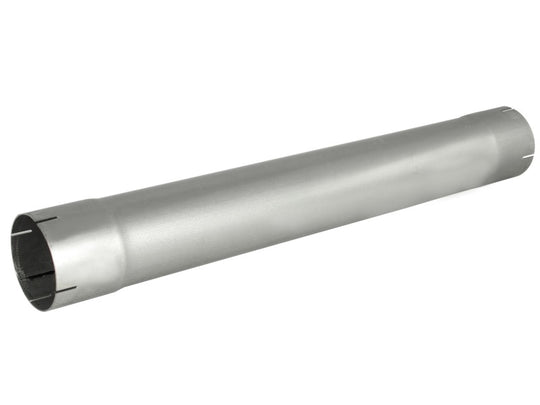 aFe MACHForce XP catback exhaust muffler delete with 4-inch inlet and outlet, aluminized steel, 8-inch diameter airflow component