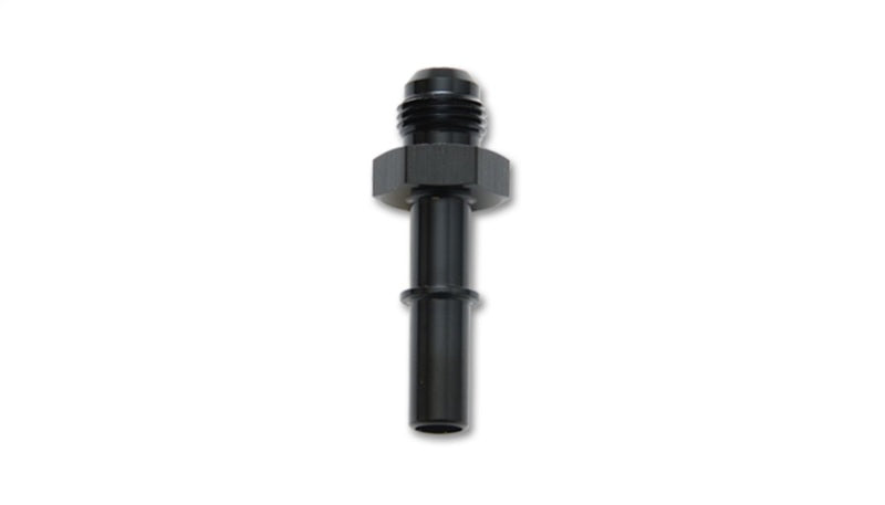 Vibrant -6AN to 5/16 inch hose barb push-on EFI adapter fitting for fuel system connections, metal construction, detailed design
