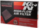 K&N Engineering drop-in air filter for 2016 Chevy Camaro SS 6.2L engine, showing the high-performance filtration material.