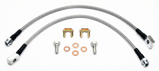 Wilwood Flexline Kit for 97-03 Corvette with OEM front calipers, durable brake line set for improved performance.