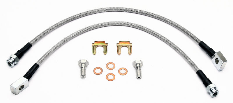 Wilwood Flexline Kit for 97-03 Corvette with OEM front calipers, durable brake line set for improved performance.