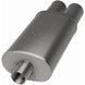 MagnaFlow stainless steel muffler with tip, showing a 14x5x8 size and dual inlet/outlet configuration.