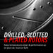 Pair of PowerStop 16-18 Cadillac ATS rear drilled and slotted brake rotors for enhanced braking performance.