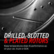 Pair of PowerStop 16-18 Cadillac ATS rear drilled and slotted brake rotors for enhanced braking performance.