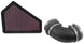 K&N Engineering Cadillac CTS-V 6.2L V8 cold air intake kit with high-performance 57 Series FIPK filter visible in the engine bay