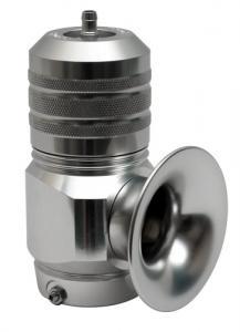 Turbo XS Type H-RFL blow off valve with aluminum piston and O-ring, shown mounted on a turbocharged engine system.