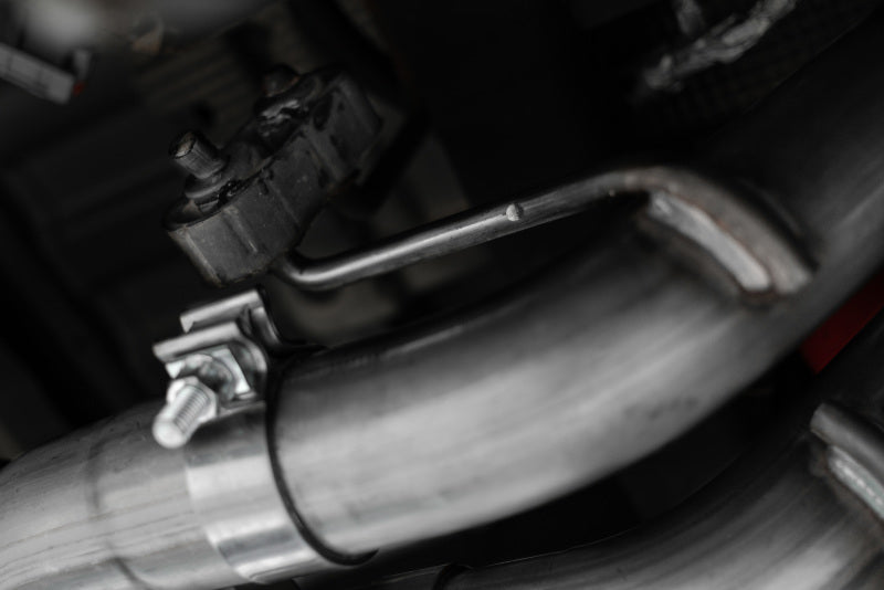 MBRP catback exhaust system for 2019 Chevrolet Silverado 1500 with 4.3L/5.3L engine, featuring dual rear exit and T304 stainless steel