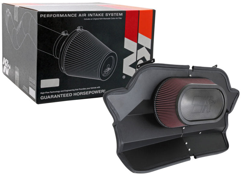 K&N Engineering cold air intake system for 2020-2021 Chevrolet Corvette Stingray 6.2L V8 engine, featuring the AirCharger design.