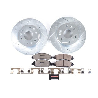 PowerStop Silverado 1500 front Z36 Truck & Tow brake kit with performance brake pads and rotors for enhanced stopping power.