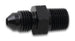 Vibrant BSPT adapter fitting converting -10 AN to 3/4 inch -14, shown with threaded ends and vibrant metal finish.