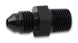 Vibrant BSPT adapter fitting converting -10 AN to 3/4 inch -14, shown with threaded ends and vibrant metal finish.