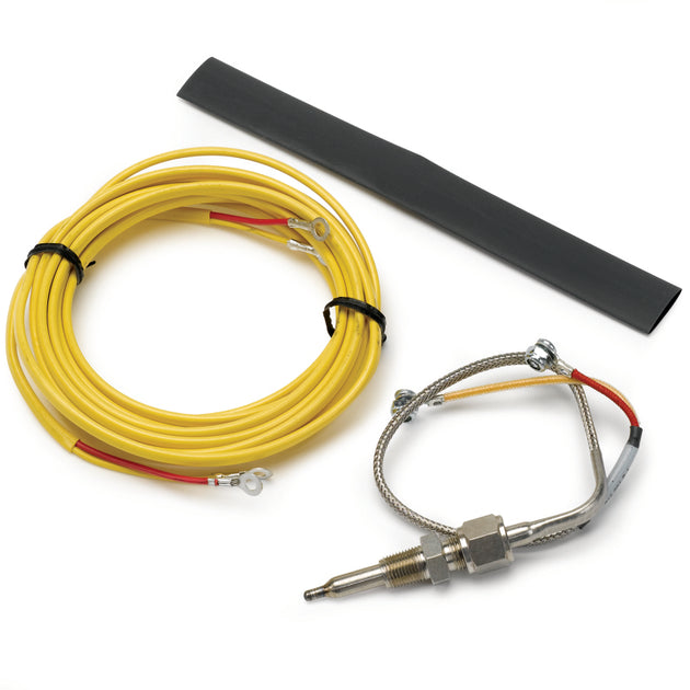 AutoMeter Street Series EGT probe gauge installed in a vehicle, displaying exhaust gas temperature measurement for automotive monitoring.