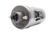 DeatschWerks 350 LPH DW350iL inline external fuel pump with silver body and inlet/outlet fittings for fuel delivery.