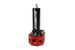 Aeromotive belt drive fuel pressure regulator for EFI systems, showing the compact, high-performance regulator with hoses attached.