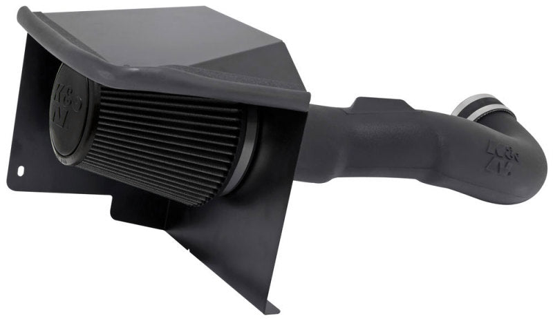 K&N Engineering Chevrolet V8 cold air intake system for 2009-2014 4.8L 5.3L 6.0L 6.2L engines, with air filter and intake tubing.