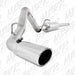 MBRP catback exhaust system for 2009 Chevy/GMC 1500 4.8L/5.3L, single side rear view showing polished stainless steel pipe