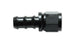 Vibrant aluminum -6AN push-on straight hose end fitting for high-performance automotive hoses.
