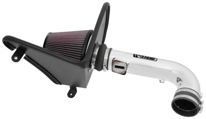 K&N Engineering Silver Typhoon Short Ram Intake for 2016-2017 Chevy Camaro 3.6L cold air intake system with silver finish
