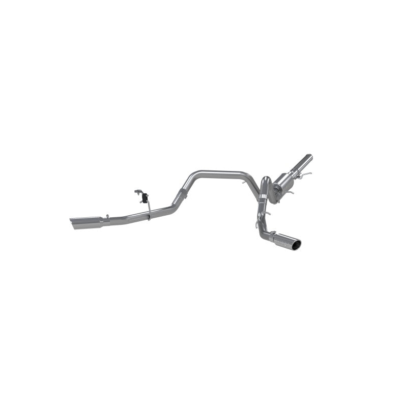 MBRP 14 Chevy/GMC Silverado/Sierra dual split side catback exhaust system with T409 stainless steel for 4.3L V6 and 5.3L V8 engines