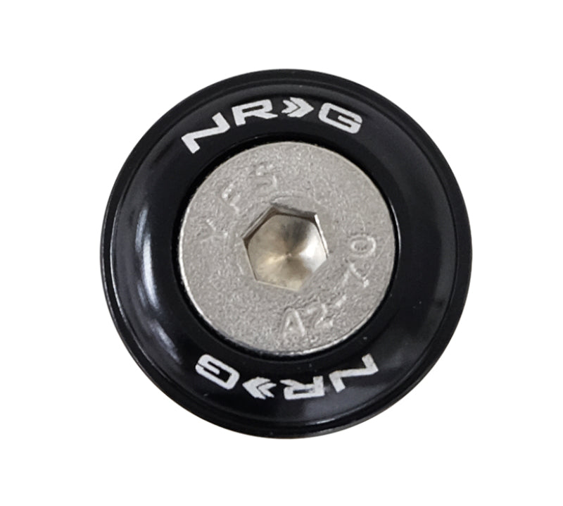NRG black fender washer kit with rivets for plastic, set of 10, automotive hardware kit for secure fender mounting.