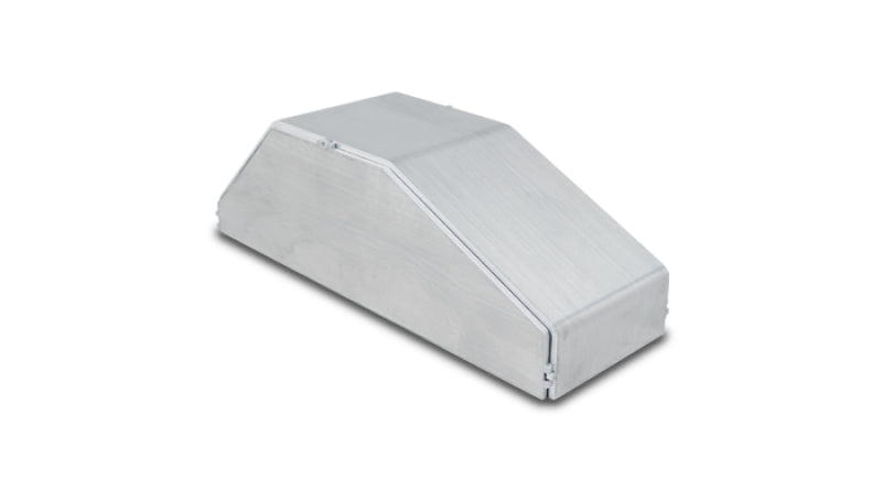 Vibrant I/C end tank for forced induction, 3.25in wide, 9.25in long, 3in tall, made of 5052 aluminum for use with horizontal I/C core