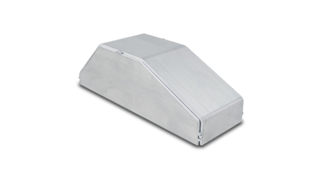 Vibrant I/C end tank for forced induction, 3.25in wide, 9.25in long, 3in tall, made of 5052 aluminum for use with horizontal I/C core