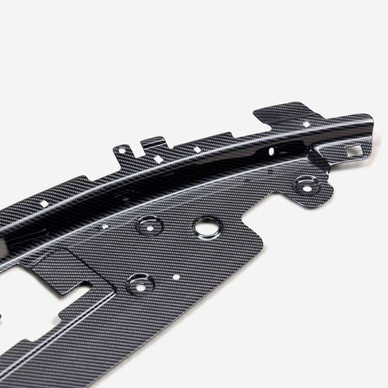Anderson Composites Chevrolet Camaro carbon fiber radiator cover engine cover for 2016-2024 models, showcasing sleek black carbon fiber finish.
