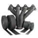 Black DEI Exhaust Wrap 1-inch by 100 feet, heat-resistant material designed for automotive exhaust systems.
