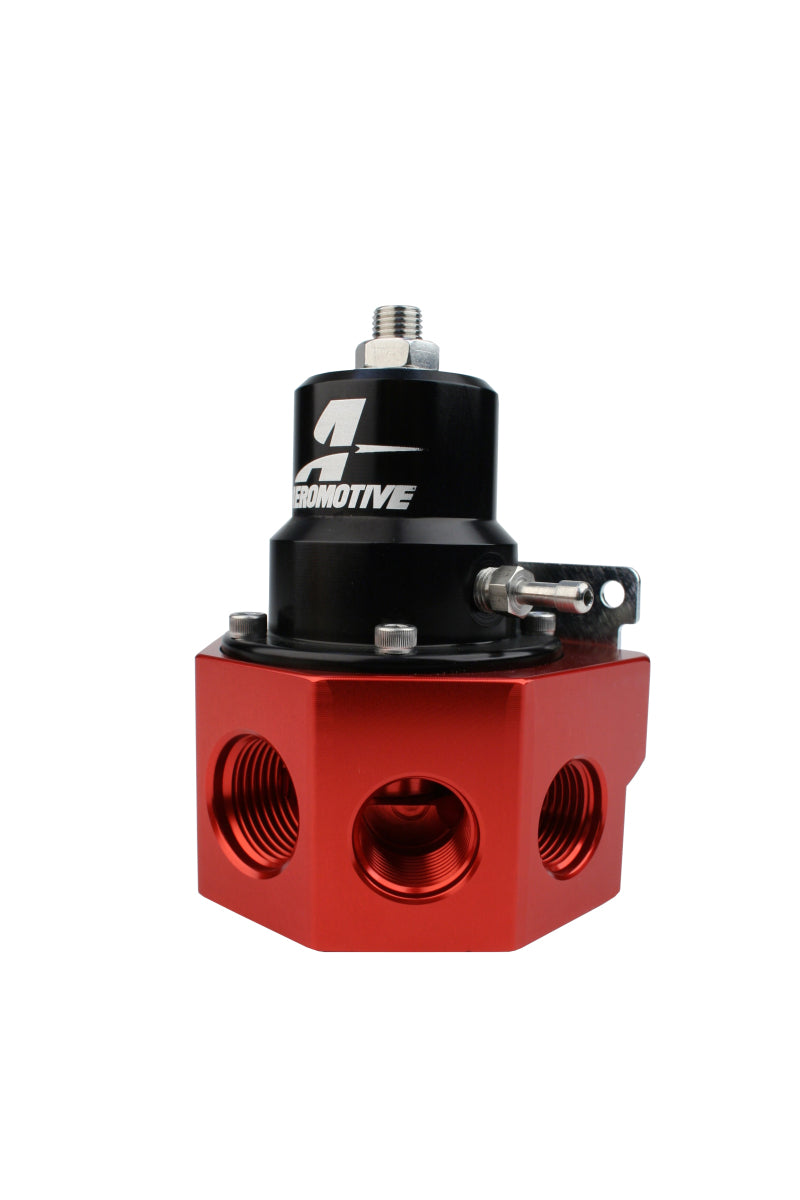 Aeromotive A2000 Carbureted Bypass Fuel Pressure Regulator with 4 ports, designed for precise fuel system regulation.